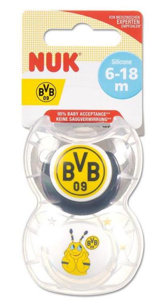 Borussia Dortmund - Schnullerset NUK 6-18 Monate